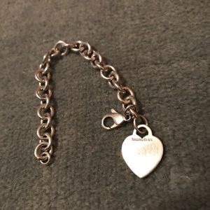 Tiffany and Co heart tag charm bracelet